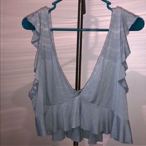 baby blue crop top